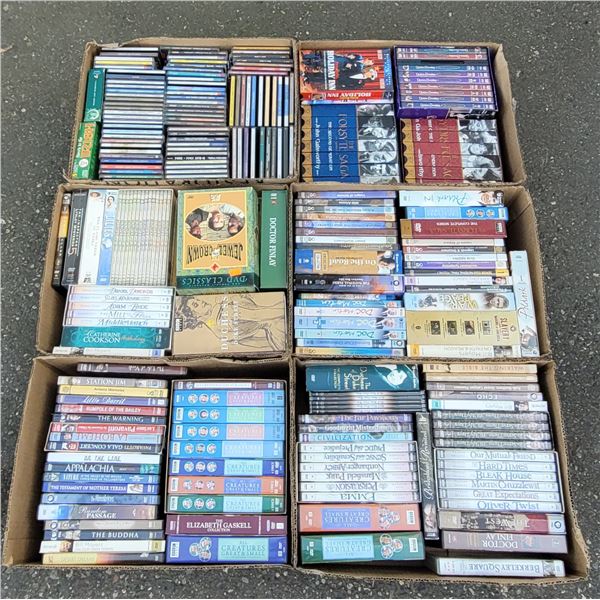 Large Lot Of DVD's & CD's