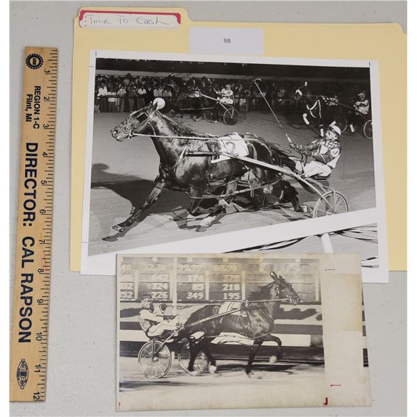 Harness Racing, Featuring Horse Time To Cash, 2 Photos