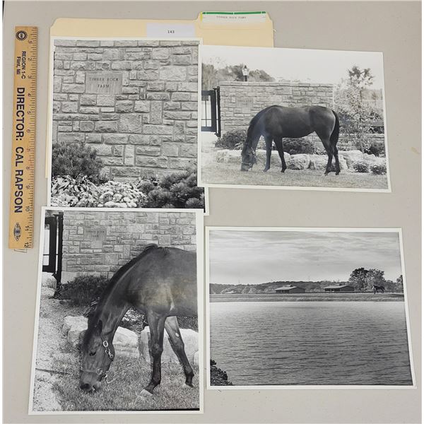 Harness Racing, Horses And Views Of Timber Rock Farm, 4 Photos