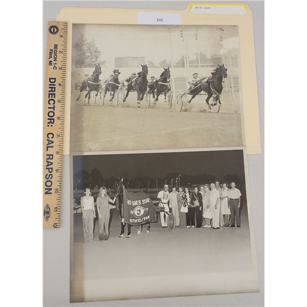 Harness Racing, Featuring Horse On To Glory, 2 Photos