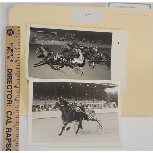 Harness Racing, Featuring Horse Staunch Avenger, 2 Photos