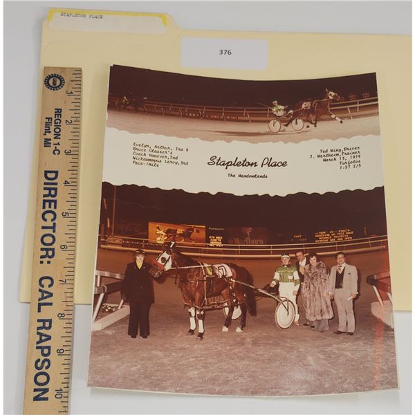 Harness Racing, Featuring Horse Stapleton Place, 3 Photos