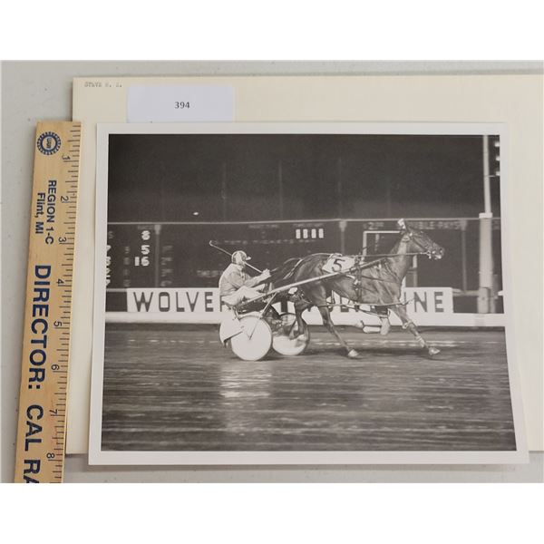 Harness Racing, Featuring Horse Steve N.Z., Driver Don McIlmurray, Wolverine Harness Raceway, 1 Phot