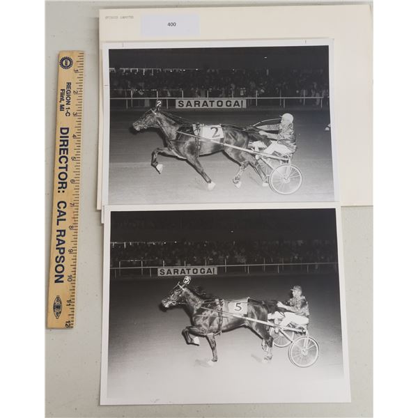 Harness Racing, Featuring Horse Stinger Hanover, Saratoga Harness Racing, 2 Photos