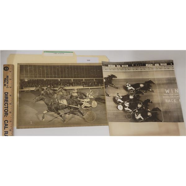 Harness Racing, Ozark Goldwidow, Driver Chet Dewbre, Windsor Raceway, 2 Photos