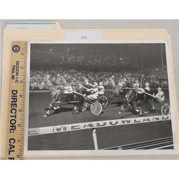 Harness Racing, Featuring Horse Pacella, Driver Chris Boring, The Meadowlands Race Track, 1 Photo