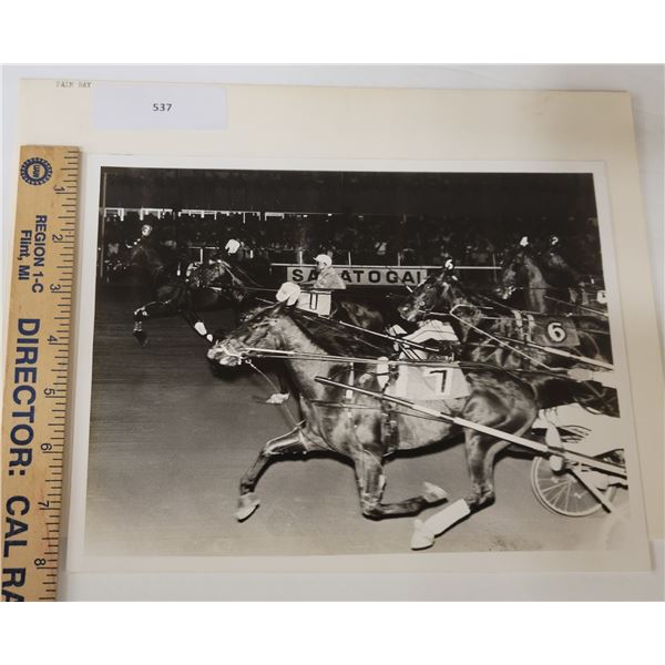 Harness Racing, Featuring Horse Palm Bay, Driver Frank Coppola, Saratoga Raceway, 1 Photo