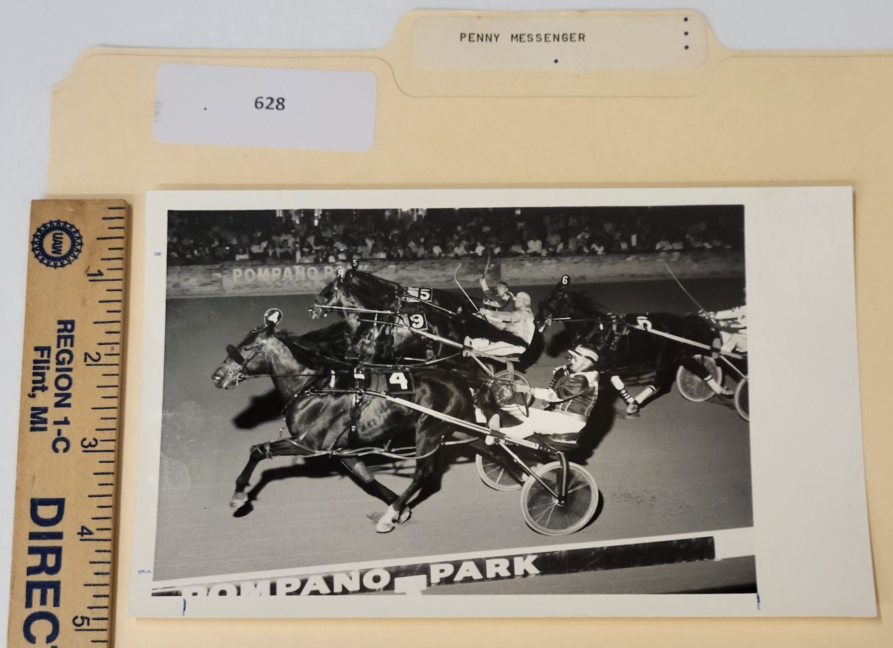 Harness Racing, Featuring Horse Penny Messenger, Pompano Park, 1 Photo
