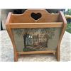 Image 1 : Hand painted wooden magazine Rack