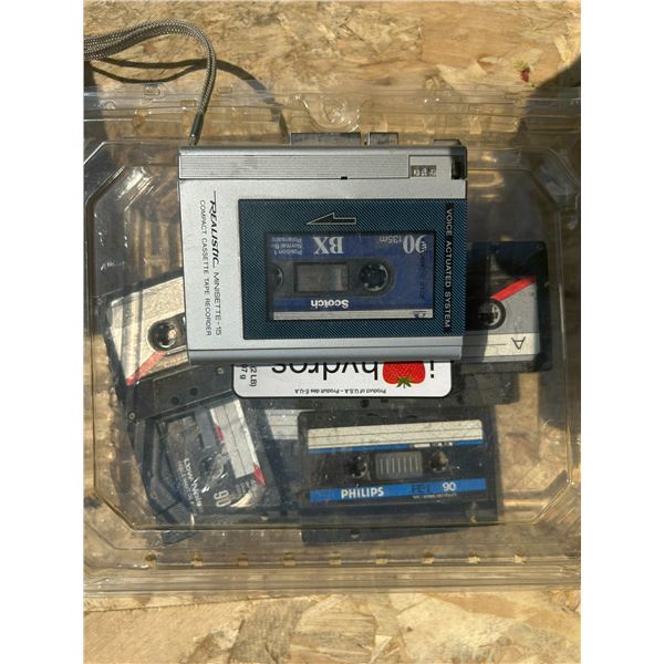 REALISTIC compact recorder with tapes