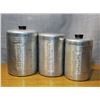 Image 1 : Aluminum coffee, tea, Sugar canisters