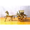 Image 1 : solid Brass Horse chariot & Driver