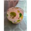 Image 2 : Blown Glass Pink in color Vase with speckles in a Variety of Colors