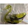 Image 2 : Vintage Glassware Green Swans