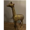 Image 4 : Brass collection - Giraffe, 3 penguin family, swan, blue glass penguins, swan