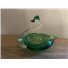Image 1 : Vintage Glass Green Blown Glass Swan