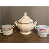 Image 1 : Large white soup pot with handles - misc Soup bowls with handles