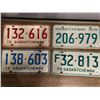 Image 1 : License plates - sask. 1970, 1974, 1975, 1976