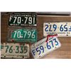 Image 1 : License plates Sask.- pair of 1972, singlesn1956, 1965, 1966