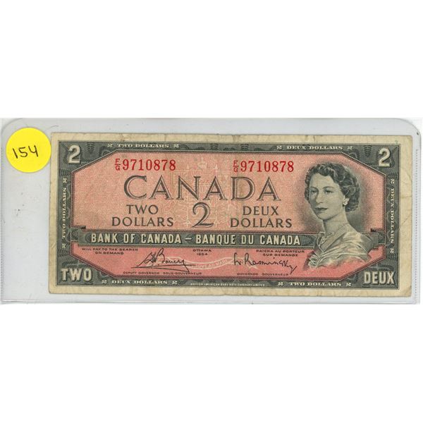 1954 Canadian Two Dollar.