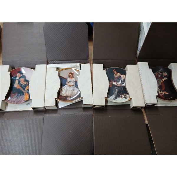 4 Decorated Plates
