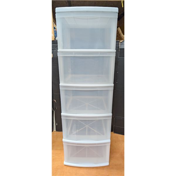 Five drawer storage Plastic (no wheels)
