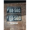 Image 1 : 2 Saskatchewan 1960 License Plates