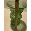 Image 3 : Vintage EU Brody Co. Emerald Green Crinkle Glass Vase.