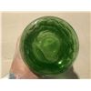 Image 4 : Vintage EU Brody Co. Emerald Green Crinkle Glass Vase.