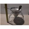 Image 1 : Wear Ever Aluminium Cone Strainer Colander Sieve Wood Pertle With Stand.