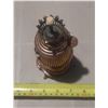 Image 2 : Vintage Mini Potbelly Stove Oil Lamp. (Copper or Brass)