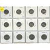Image 1 : Lot of  8 Five Cents (1967, 1949, 1956, 1962, 1957, 1965, 1964, 1968) and 4 Twenty-Five Cents Coins 