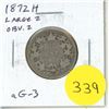 Image 1 : 1872H Canadian Victorian Silver 25 Cents. Large 2 in date with Obverse 2 (Double Chin). Heaton Mint.