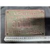 Image 1 : 1934 Sask Plate Gross Weight 3000LBS