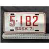 Image 1 : 1971 Small Sask Plate 5-182