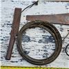 Image 3 : hand saw, pry bar, tow rope and horse show anvil