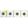 Image 1 : Lot of 4 U.S.A Five Cents Coins.