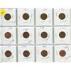 Image 1 : Lot of 12 One Cents Coins.