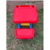 Image 1 : Child plastic school work desk with attached chair.