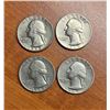 Image 1 : Coins. American US silver quarters. 1965. 1966. 1967. 1969.