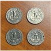 Image 2 : Coins. American US silver quarters. 1965. 1966. 1967. 1969.