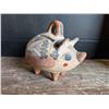Image 1 : Vintage Hand Painted Tonala Pottery Piggy bank From Mexico (Good Condition)