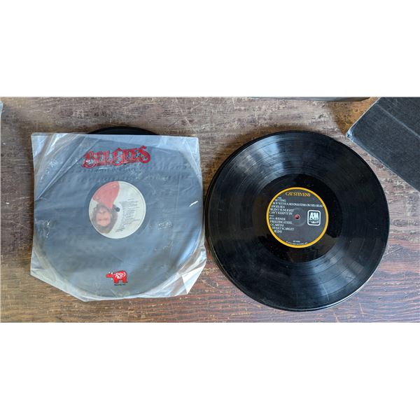 lot of vintage records (Bee Gee, M-G-M, Barbra Streisands, and etc.)