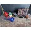 Image 5 : Lot of misc vintage decor w/ vintage Chinese Calligraphy Tool