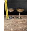 Image 1 : (2) Vintage Silver champange Glasses