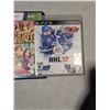 Image 4 : (4) Xbox 360 Games and (1) PS3 Game (NHL, NFL, and etc.)