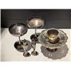 Image 1 : Lot of Silver Plated Items (goblets, Salt and Pepper, and etc.)