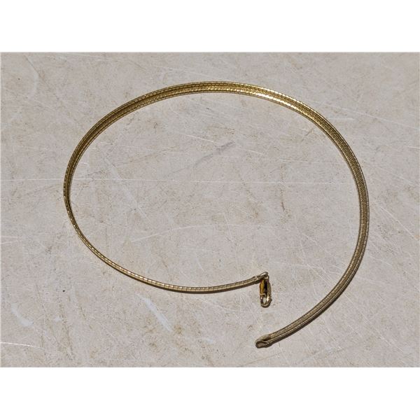 18"- Stamped .925 Golden Washed Silver Necklace