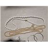 Image 7 : Vintage Pearl Strands, Brooch's, Hoop earrings, and Napier set