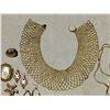 Image 3 : Beaded Bib Gold Neckpiece, Gold Brooch, Earrings, and etc.